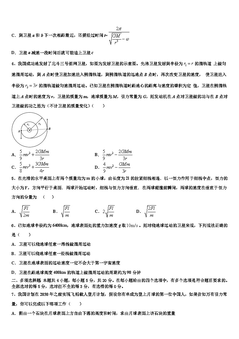 2026届河北省秦皇岛市昌黎汇文二中高考物理二模试卷含解析第2页
