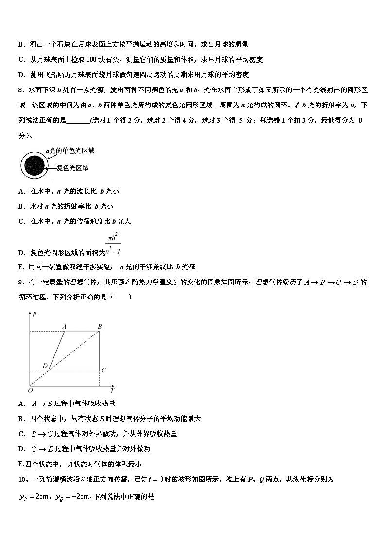 2026届河北省秦皇岛市昌黎汇文二中高考物理二模试卷含解析第3页