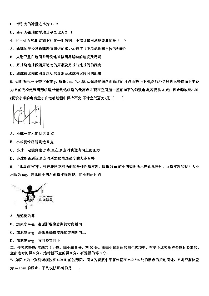 2026届河北省秦皇岛市第一中学高考物理五模试卷含解析第2页