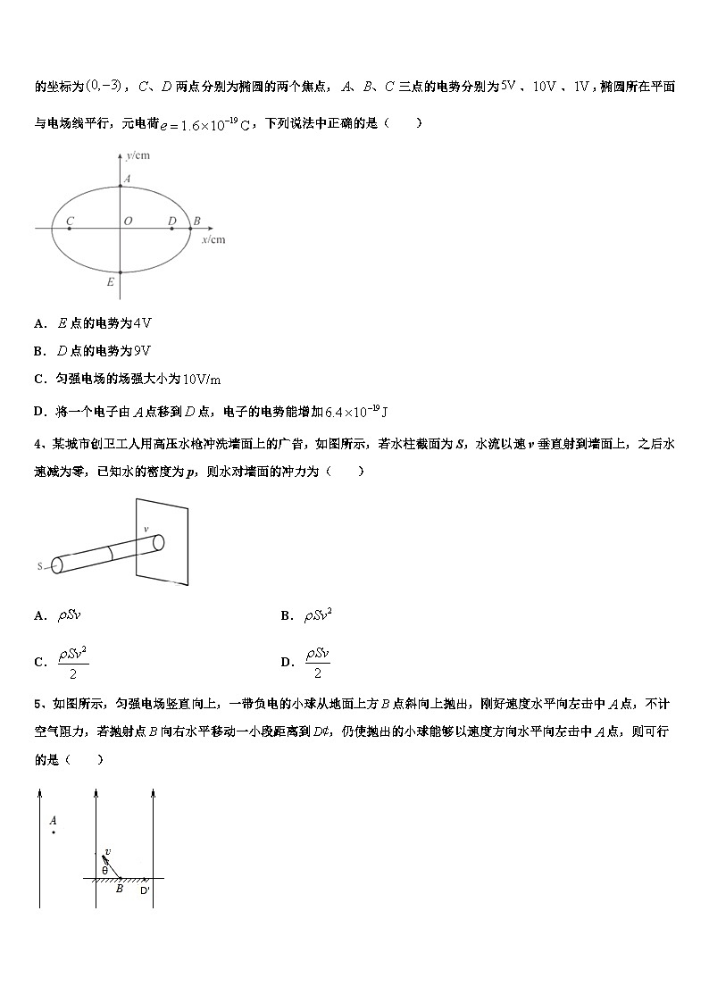 2026届河北省秦皇岛市高考物理一模试卷含解析第2页