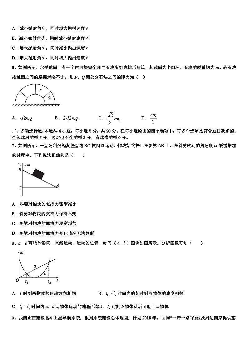 2026届河北省秦皇岛市高考物理一模试卷含解析第3页