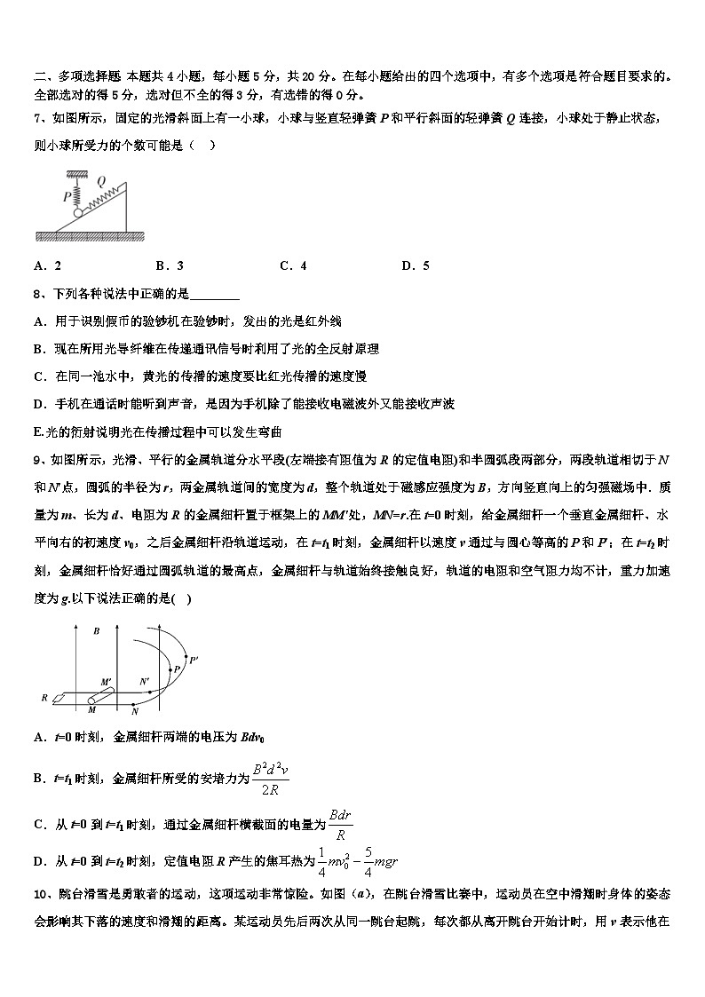 2026届河北省任丘市第一中学高考物理倒计时模拟卷含解析第3页