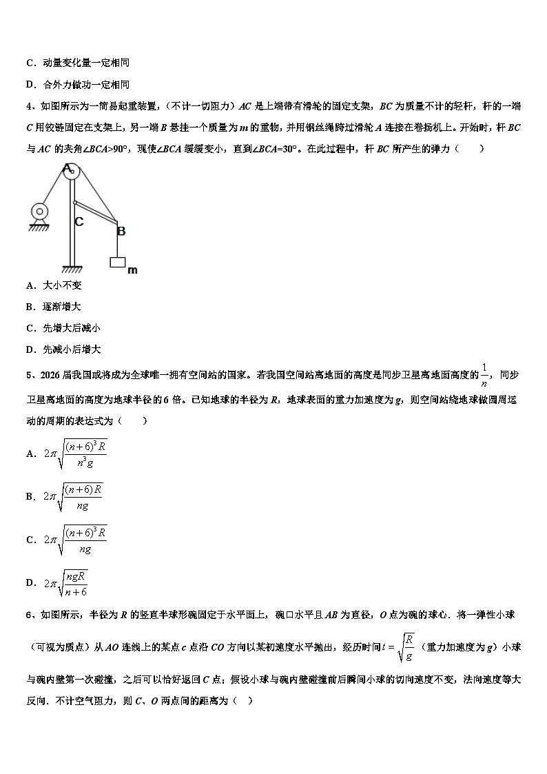 2026届河北省石家庄市矿区中学高三下学期联合考试物理试题含解析第2页