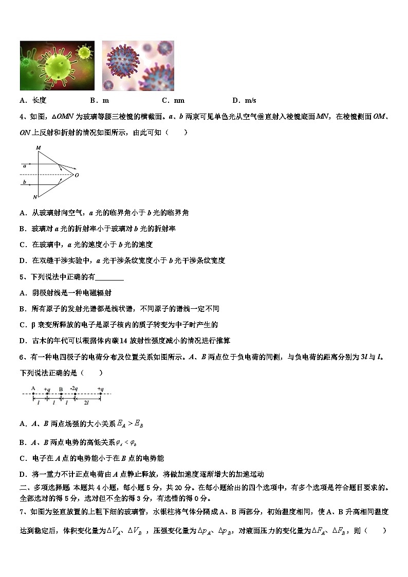 2026届河北省石家庄市晋州一中高三3月份模拟考试物理试题含解析第2页