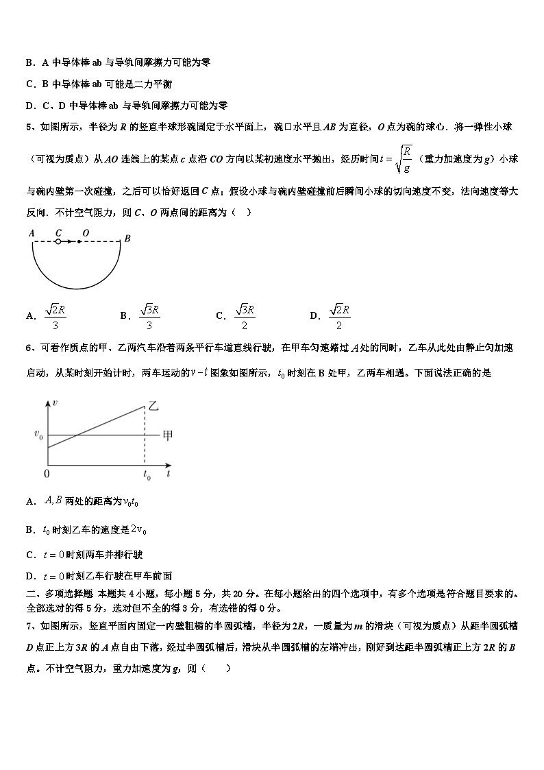 2026届河北省石家庄市河正定中学高三压轴卷物理试卷含解析第2页