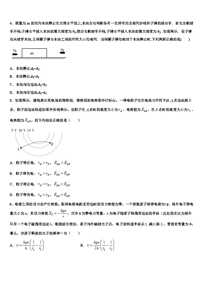 2026届河北省沧州市重点中学高三最后一模物理试题含解析第2页