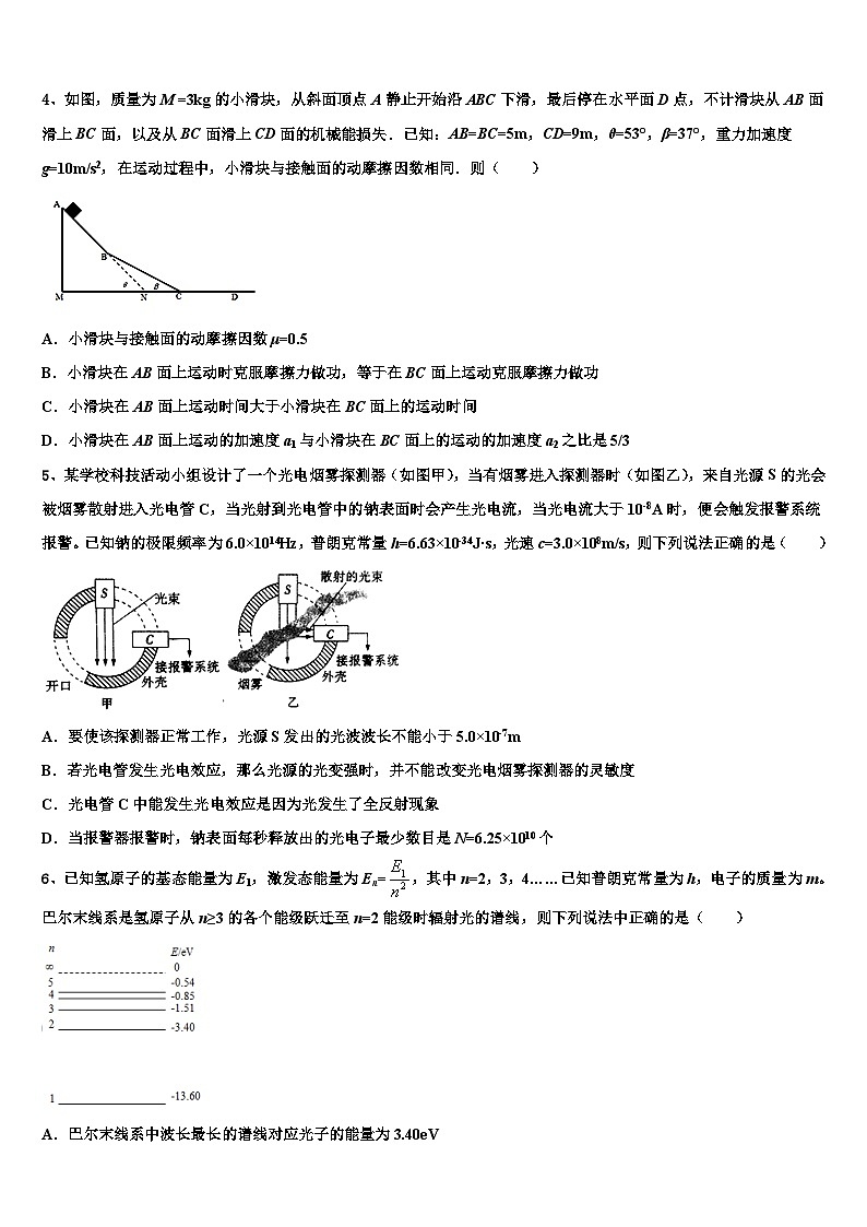 2026届河北省部分重点高中高三下学期联合考试物理试题含解析第2页
