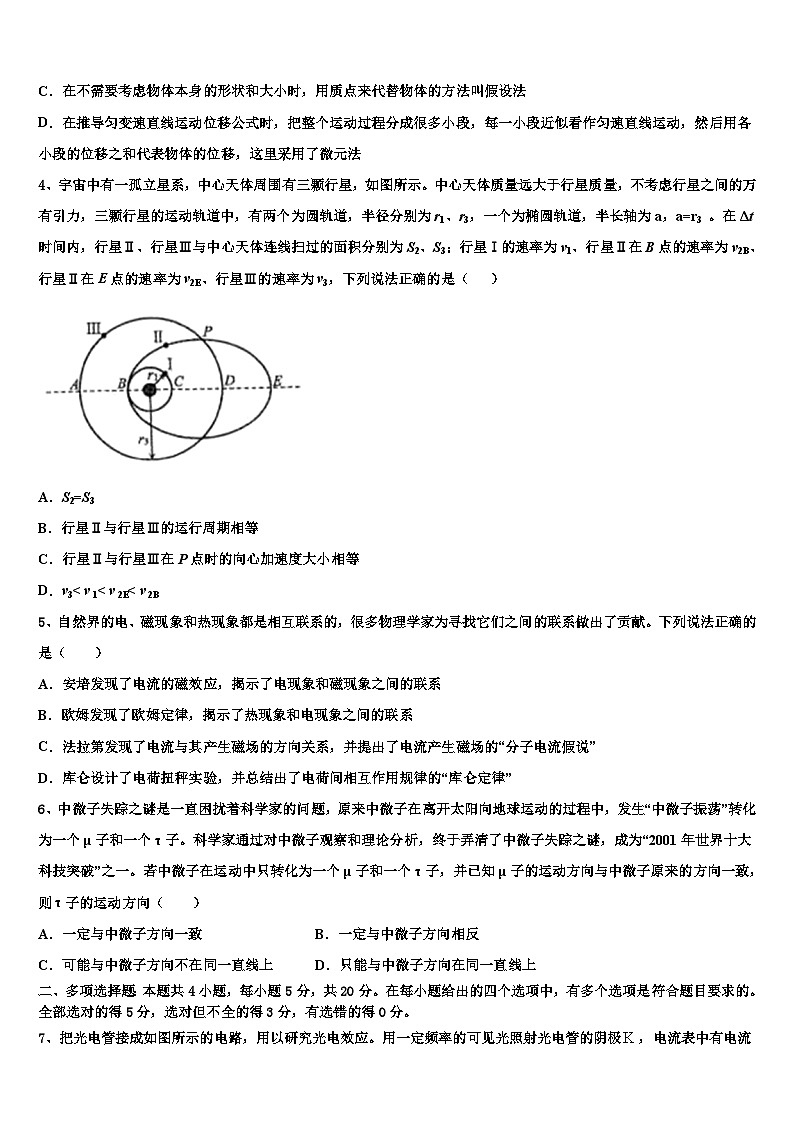 2026届河北省邯郸市大名县第一中学高考物理全真模拟密押卷含解析第2页