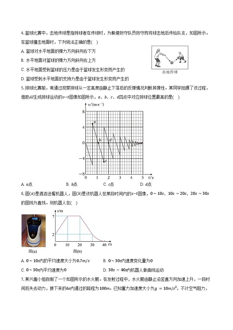 湖北省武汉市部分学校2025-2026学年高一上学期期中调研考试物理试卷（含解析）第2页