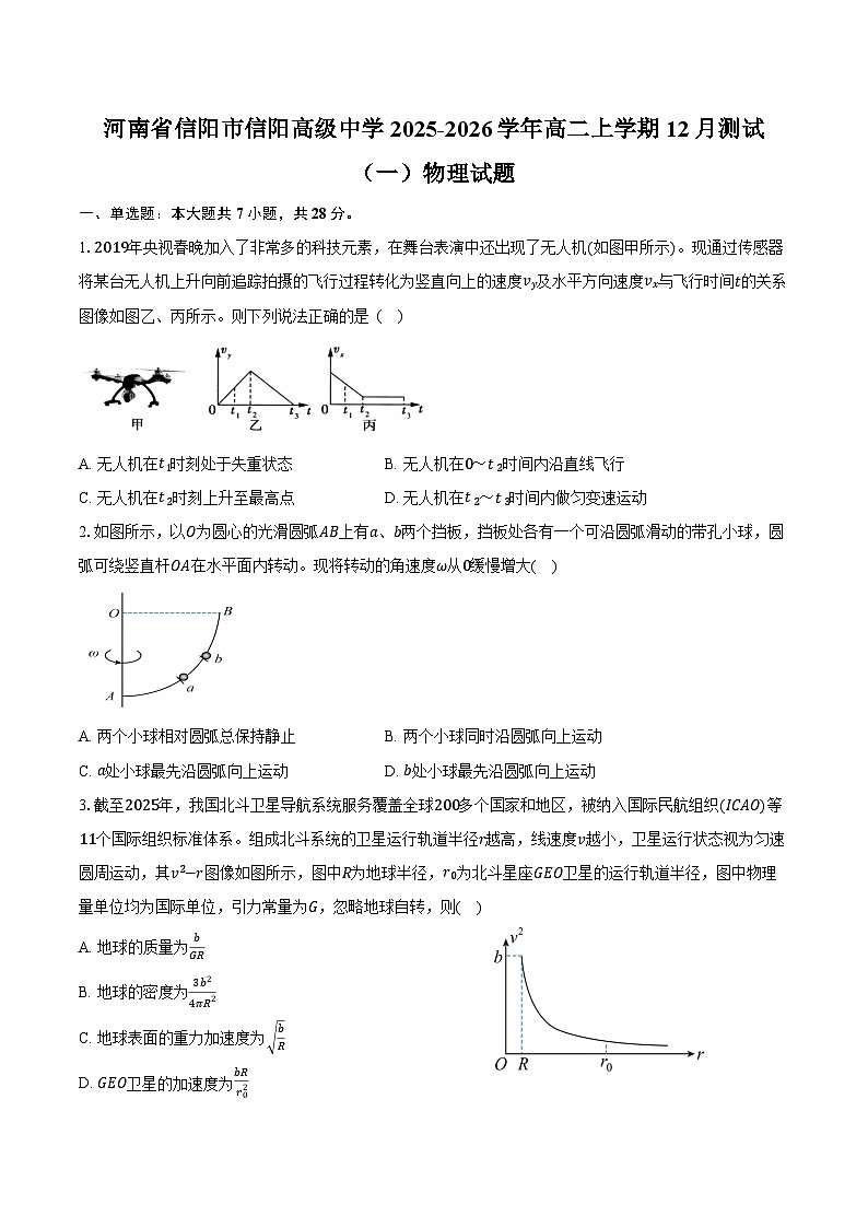 河南省信阳市信阳高级中学2025-2026学年高二上学期12月测试（一）物理试卷（含答案）第1页