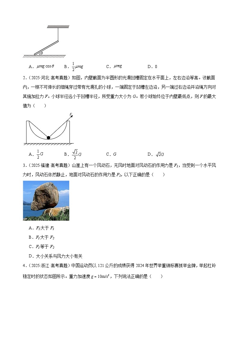 2026年高考物理一轮复习·知识清单(新高考通用)第3讲　受力分析　共点力平衡(学生版+解析)第3页