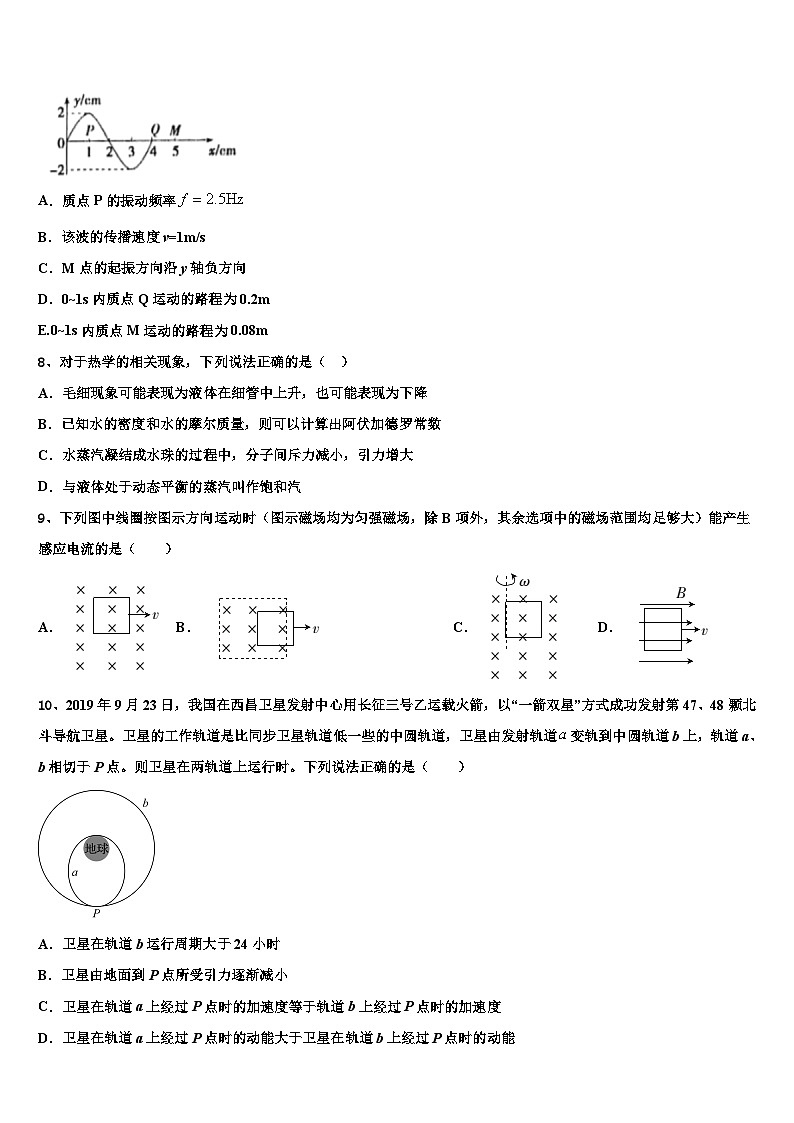 2026届河北省石家庄市一中、唐山一中等“五个一”名校高三下学期第六次检测物理试卷含解析第3页