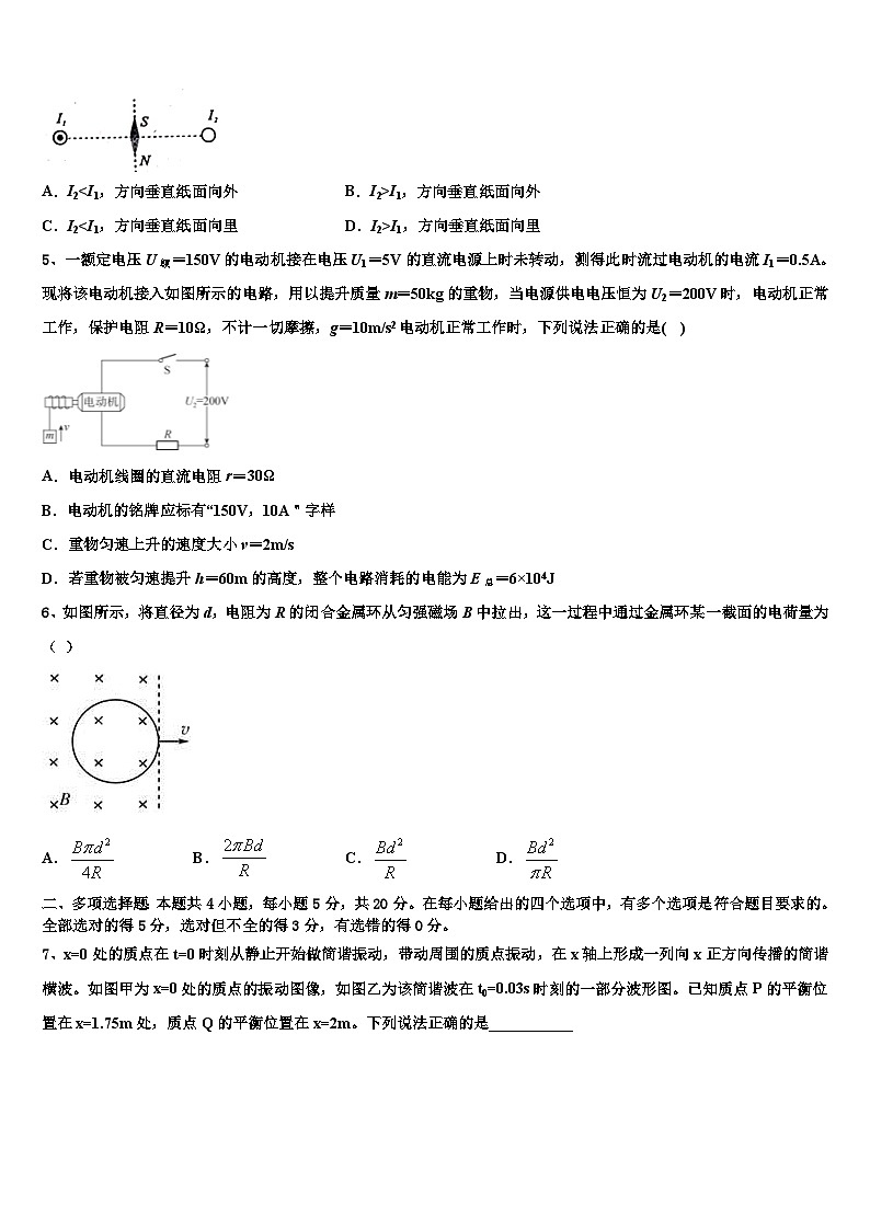 2026届河北省秦皇岛市青龙满族自治县木头凳中学高三下第一次测试物理试题含解析第2页