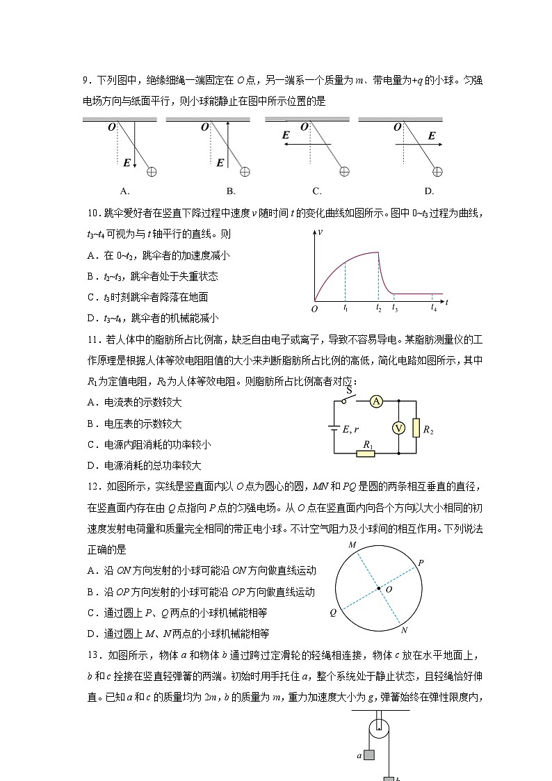 海南省文昌中学2025_2026学年高三上学期第三次月考物理试题（含解析）第3页
