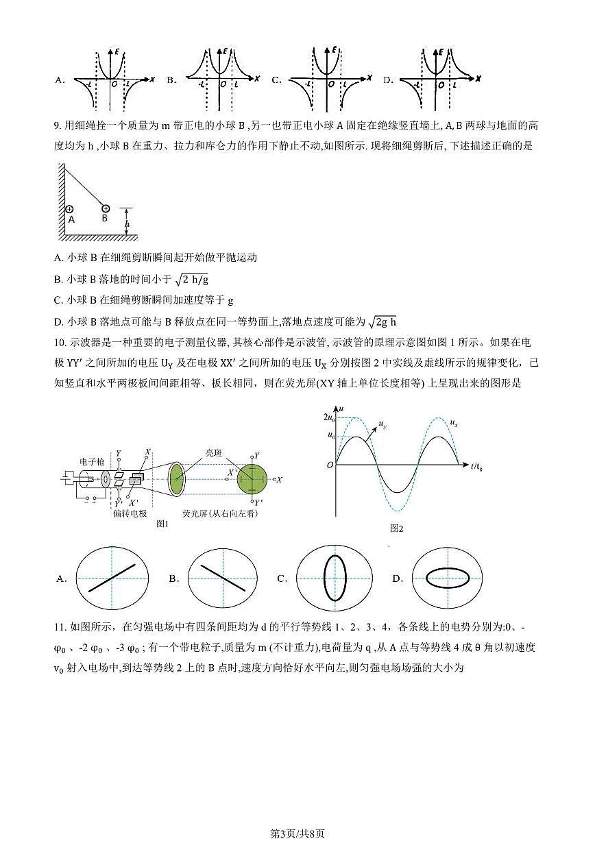 2025北京北京中学高二（上）期中物理（英才）试卷第3页