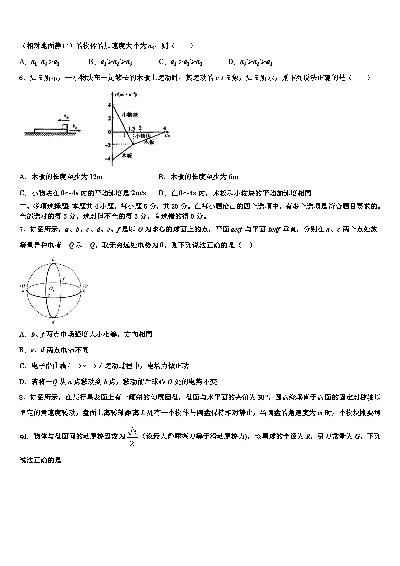2026届河北省宣化一中张北一中高考物理一模试卷含解析第2页