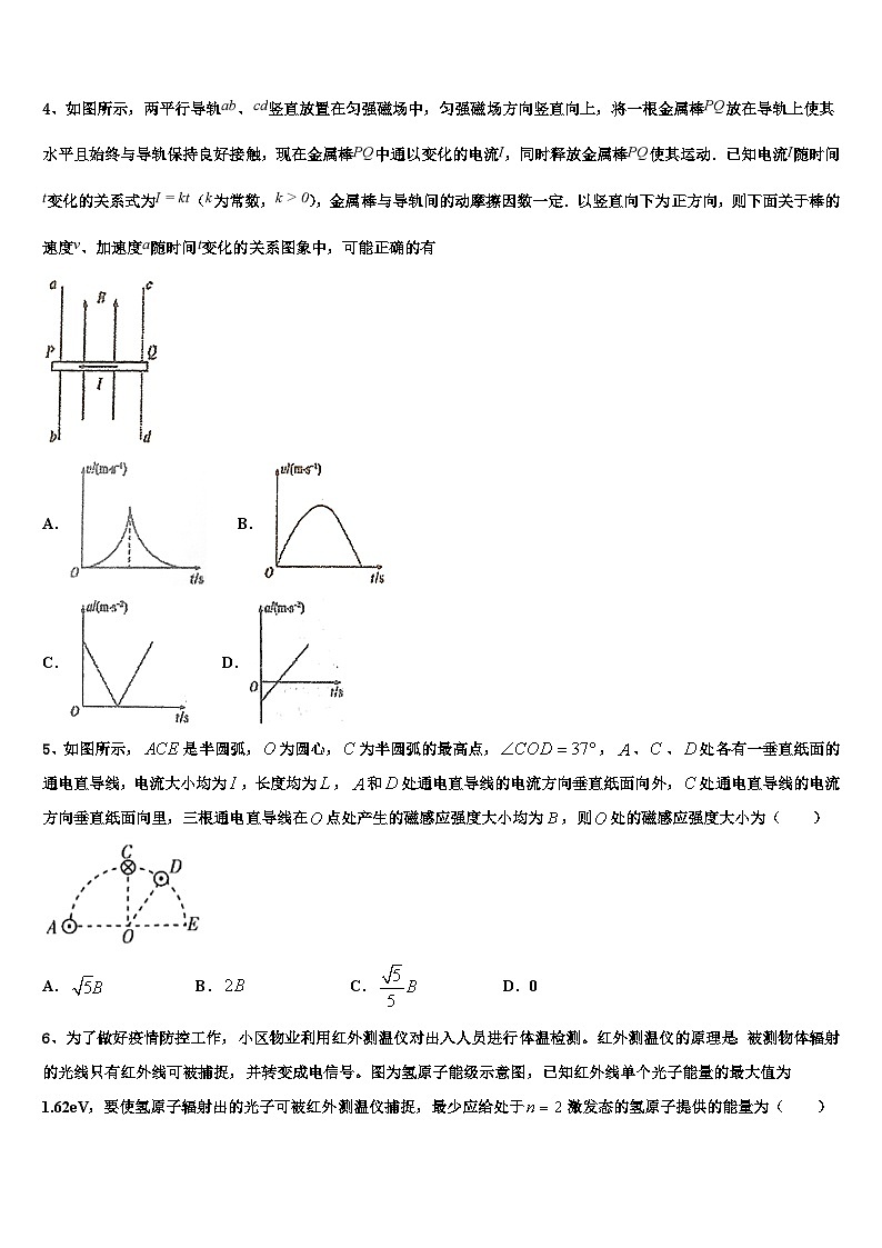 2026届河北省易县中学高考考前模拟物理试题含解析第2页