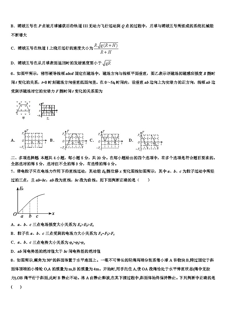 2026届河北省枣强县枣强中学高考物理三模试卷含解析第3页