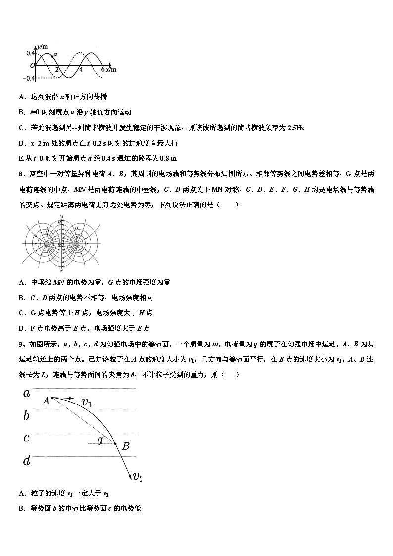 2026届河北省枣强中学高考物理五模试卷含解析第3页