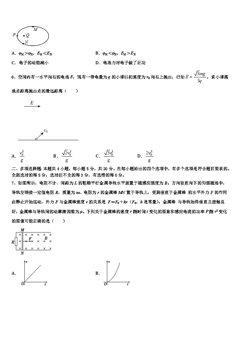 2026届河北省张家口市蔚县一中高考物理考前最后一卷预测卷含解析第2页