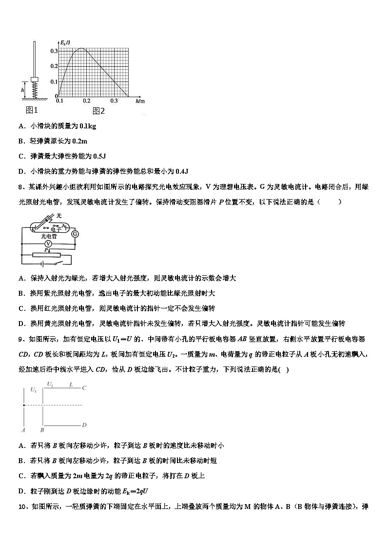 2026届河北省正定中学高考物理考前最后一卷预测卷含解析第3页