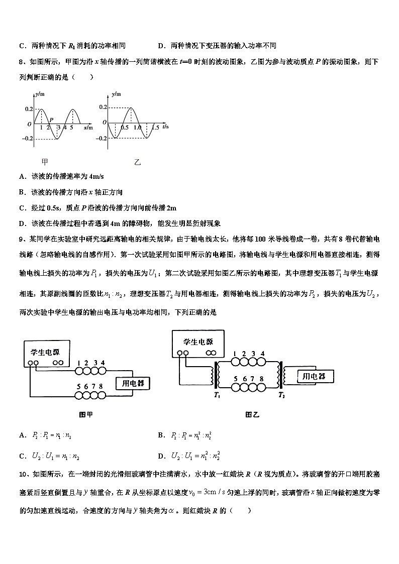 2026届河北省遵化市一中高考临考冲刺物理试卷含解析第3页