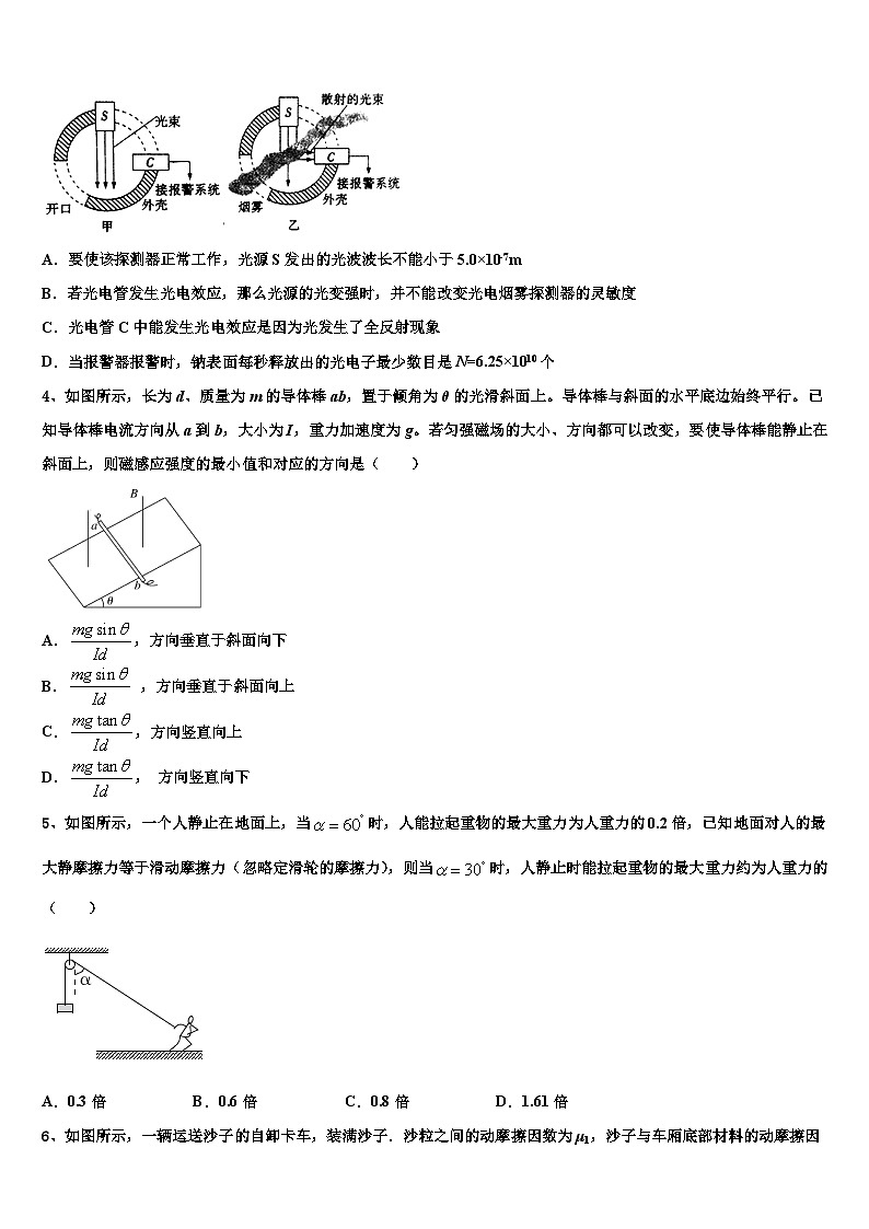2026届河北唐山市乐亭第一中学高考考前模拟物理试题含解析第2页