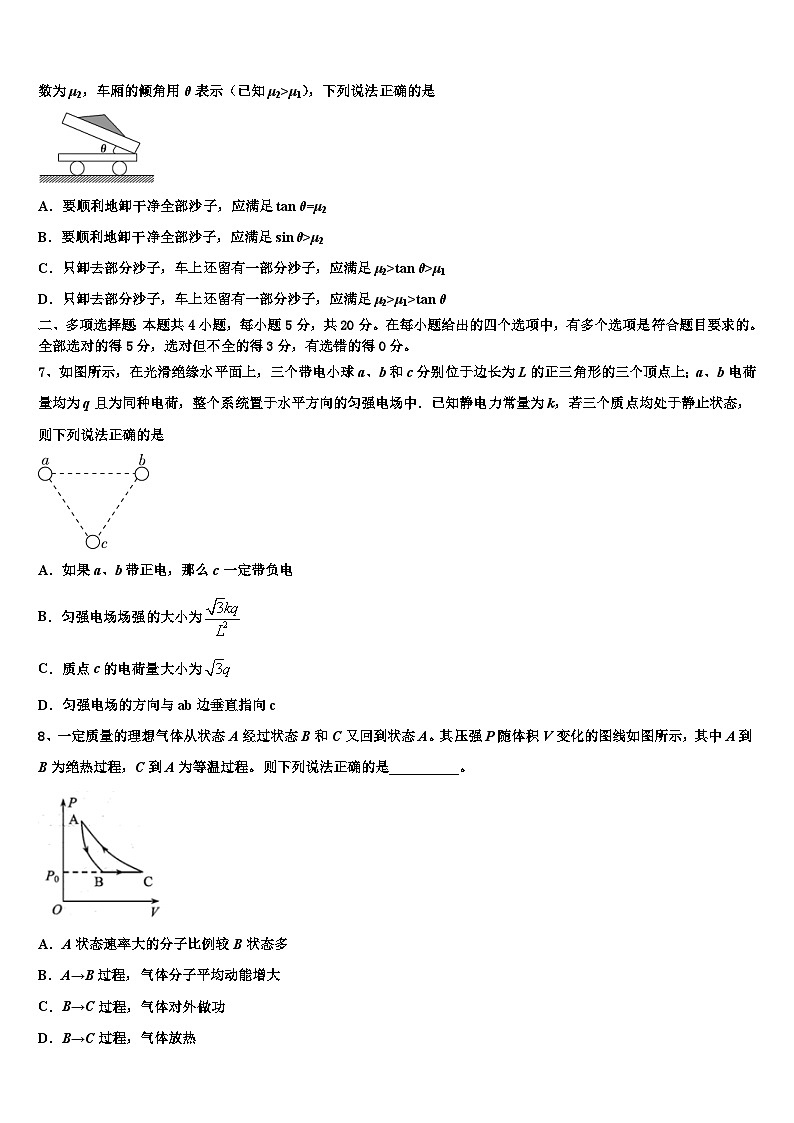 2026届河北唐山市乐亭第一中学高考考前模拟物理试题含解析第3页