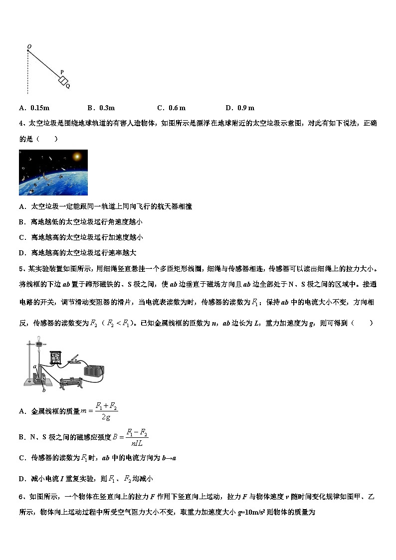 2026届河北省永年县一中高三最后一卷物理试卷含解析第2页