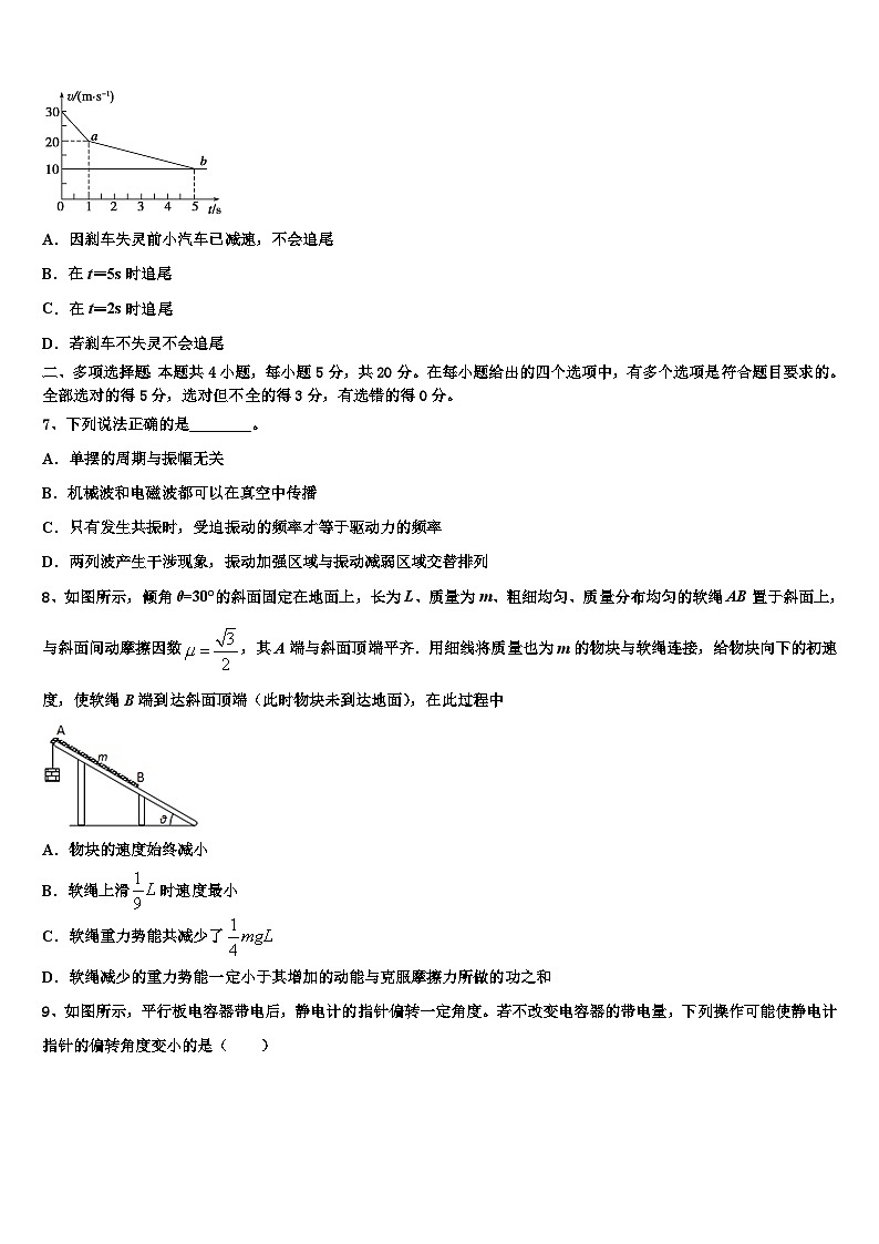 2026届河南省安阳第三十六中学高考适应性考试物理试卷含解析第3页