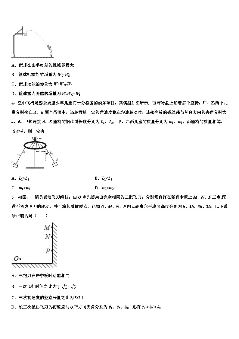 2026届河南省辉县市第一中学高考物理四模试卷含解析第2页