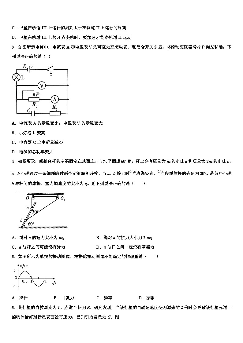 2026届河南省安阳三十六中高考物理五模试卷含解析第2页