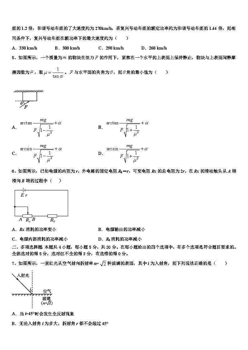 2026届河南省安阳市林虑中学高考仿真模拟物理试卷含解析第2页