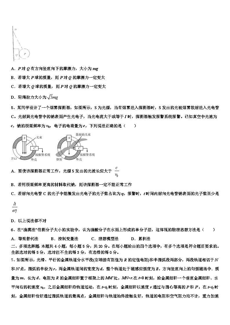 2026届河南省八校高考物理一模试卷含解析第2页