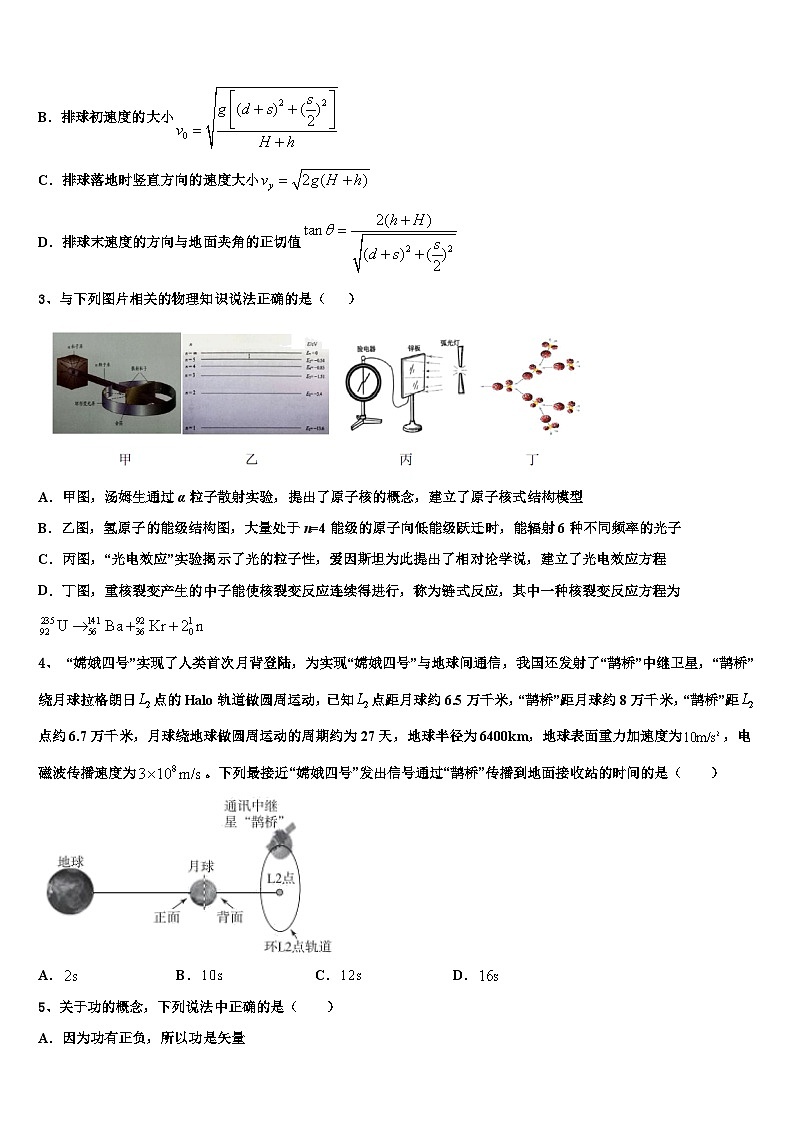 2026届河南省郸城县第一高级中学高三下学期第六次检测物理试卷含解析第2页