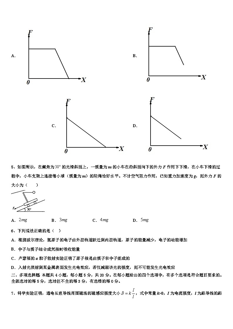 2026届河南省扶沟二中高三最后一模物理试题含解析第3页