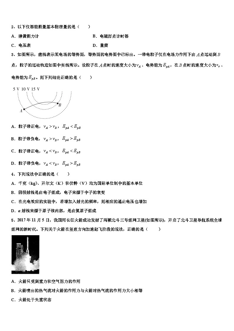 2026届河南省鹤壁市浚县第二高级中学高三下学期第五次调研考试物理试题含解析第2页