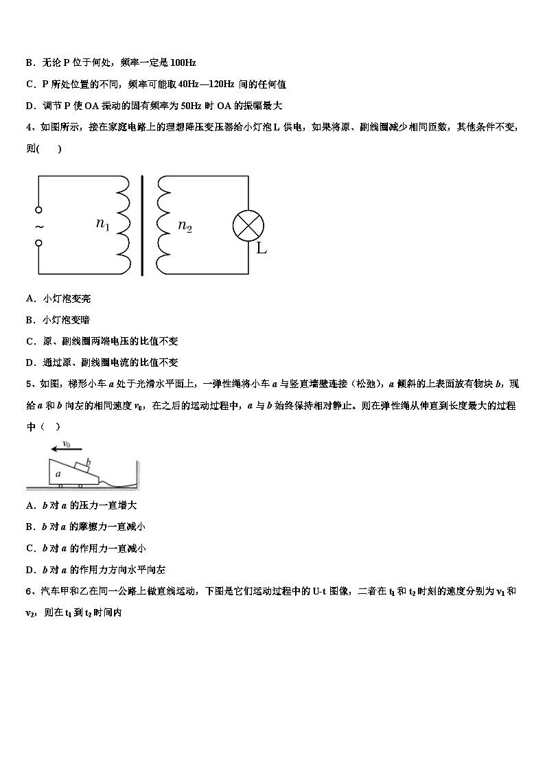 2026届河南八市高三下学期联考物理试题含解析第2页
