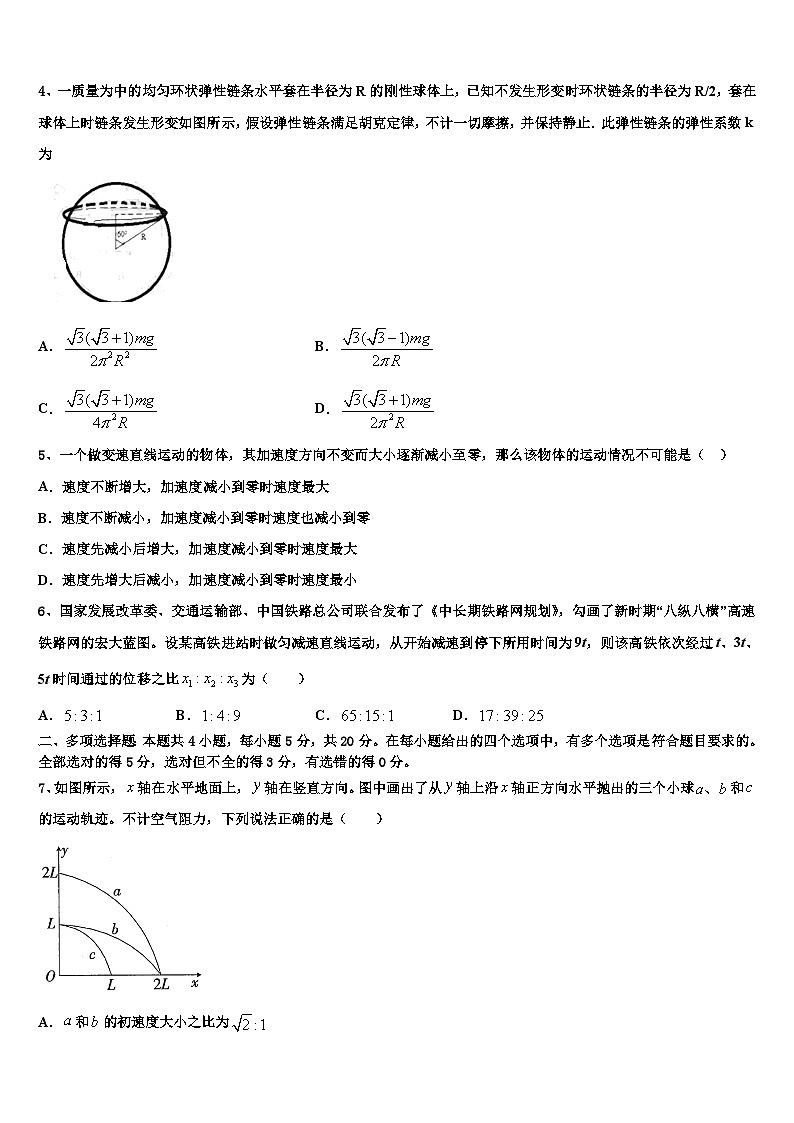 2026届河北正定中学高三下学期第六次检测物理试卷含解析第2页