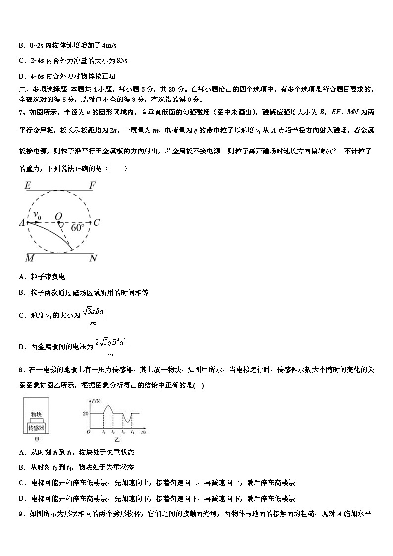 2026届河北邢台市南和一中高三下学期联合考试物理试题含解析第3页