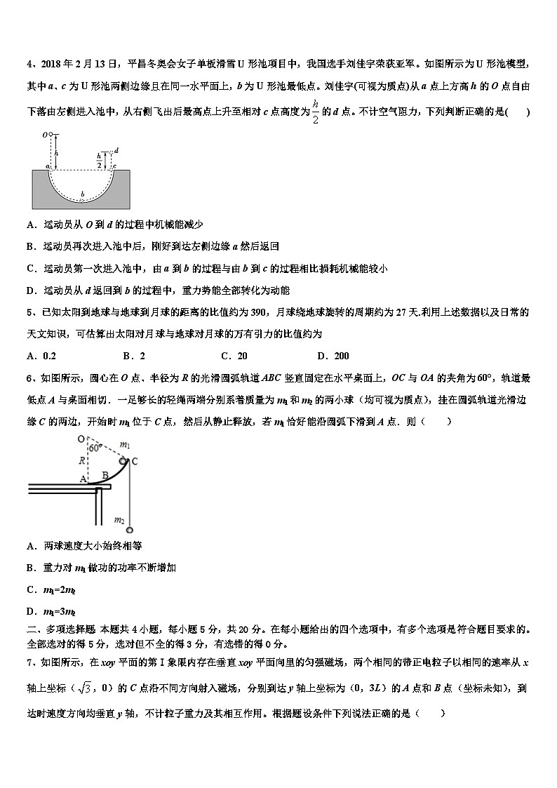 2026届河南省洛阳市第一中学高考适应性考试物理试卷含解析第2页