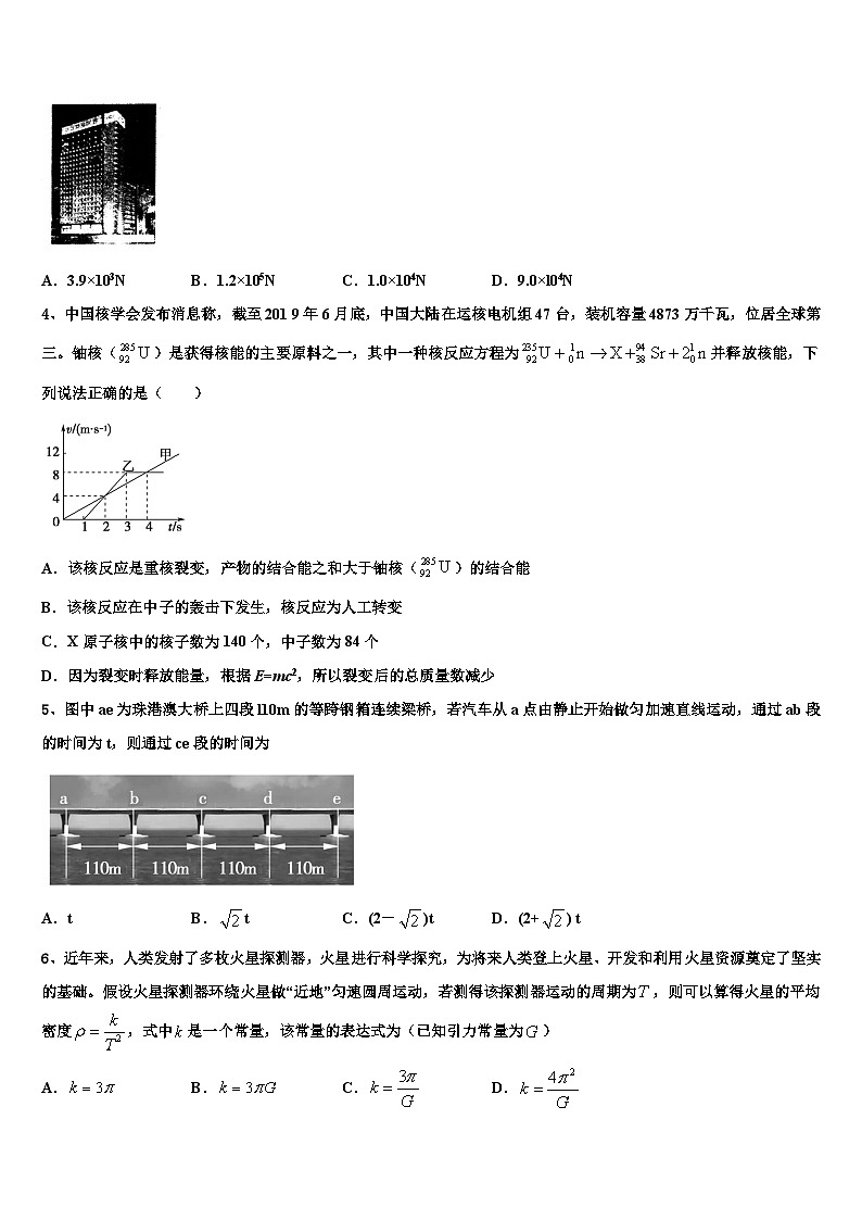 2026届河南省洛阳市栾川县实验高中高考考前提分物理仿真卷含解析第2页