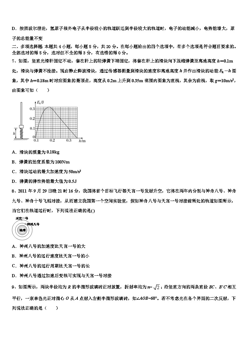 2026届河南省济源一中高考冲刺模拟物理试题含解析第3页