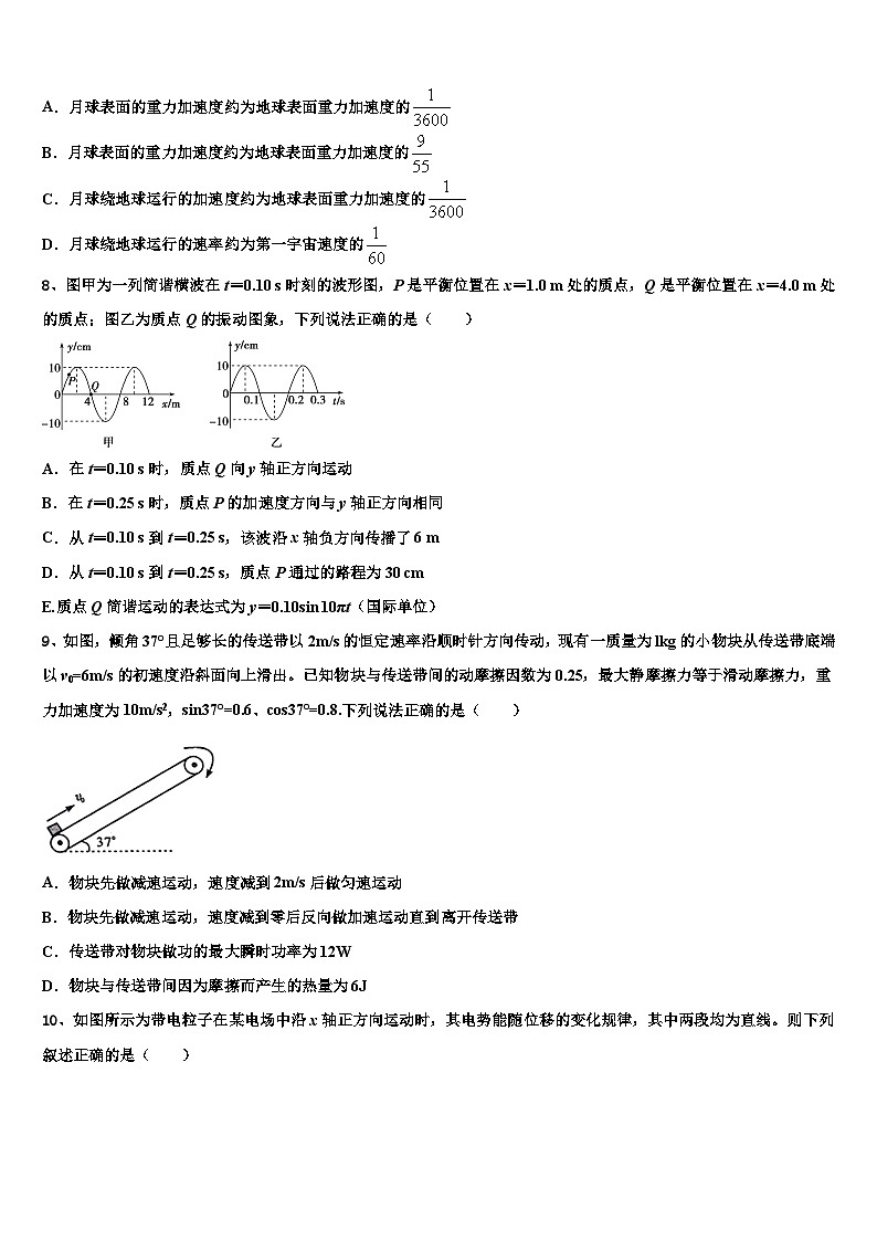 2026届河南省焦作市重点中学高考冲刺物理模拟试题含解析第3页