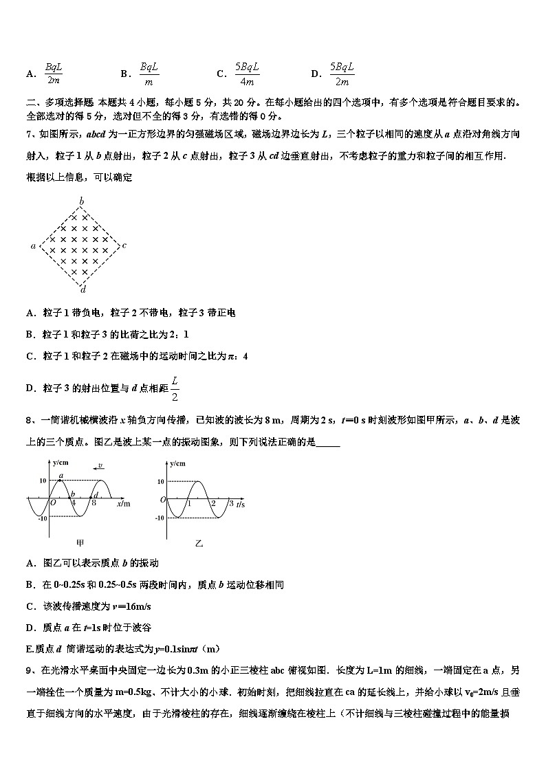 2026届河南省九师.商周联盟高考临考冲刺物理试卷含解析第3页