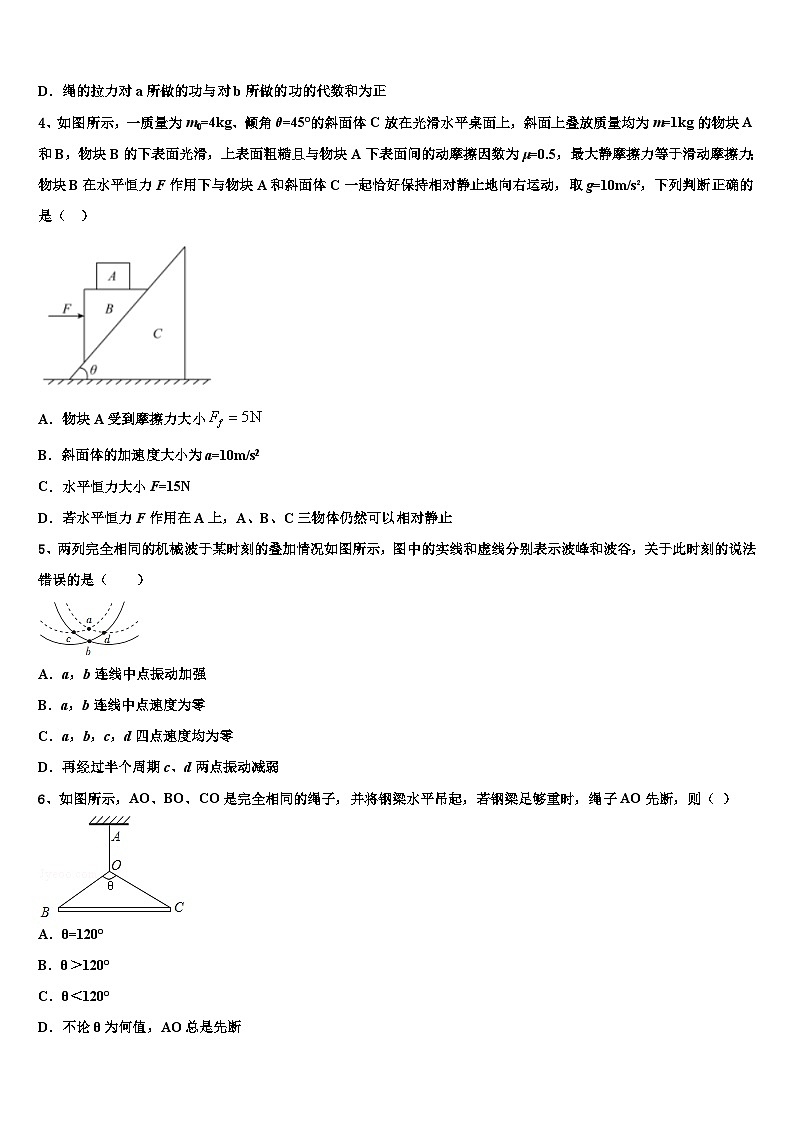 2026届河南省兰考县第二高级中学高考物理全真模拟密押卷含解析第2页