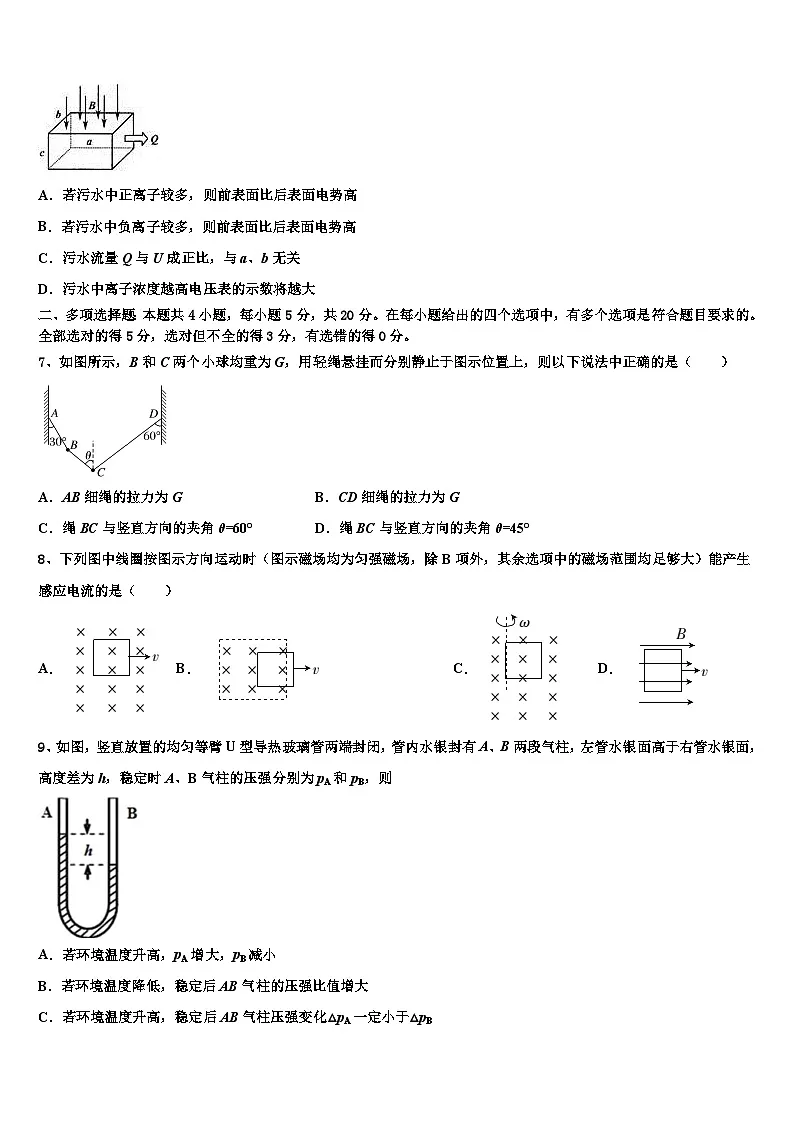 2026届河南省罗山县高级中学高考物理倒计时模拟卷含解析第3页