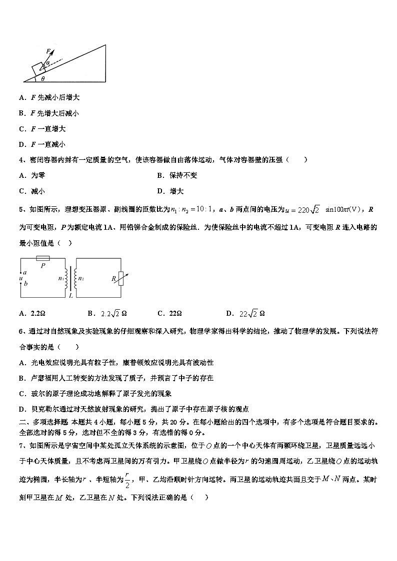 2026届河南省鲁山县第一高级中学高三考前热身物理试卷含解析第2页