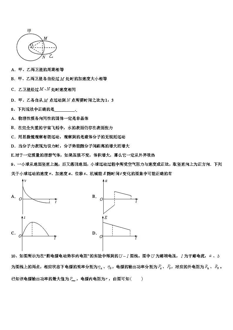 2026届河南省鲁山县第一高级中学高三考前热身物理试卷含解析第3页