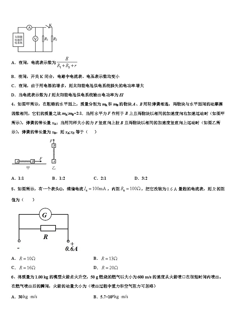 2026届河南省南阳市镇平县第一高级中学高考物理四模试卷含解析第2页
